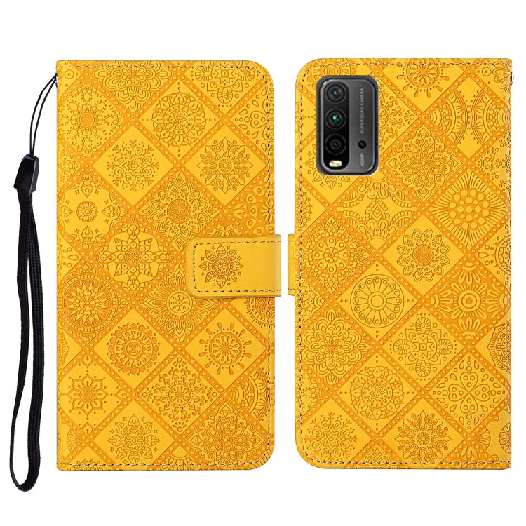 Ethnic Style Embossed Pattern Horizontal Flip Leather Case with Holder & Card Slots & Wallet & Lanyard, For Xiaomi Redmi 9T, For Xiaomi Redmi Note 9T, For vivo Y20