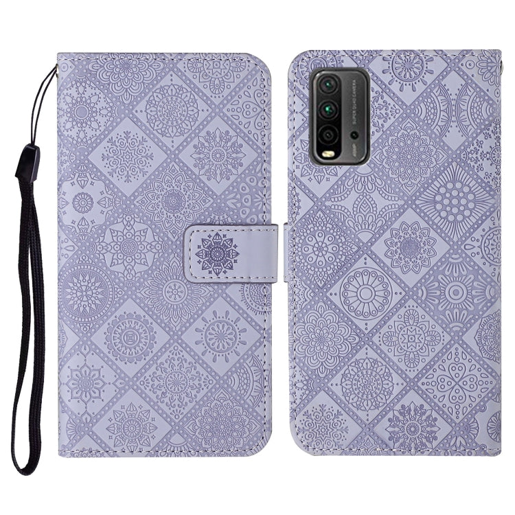 Ethnic Style Embossed Pattern Horizontal Flip Leather Case with Holder & Card Slots & Wallet & Lanyard, For Xiaomi Redmi 9T, For Xiaomi Redmi Note 9T, For vivo Y20