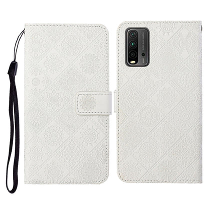 Ethnic Style Embossed Pattern Horizontal Flip Leather Case with Holder & Card Slots & Wallet & Lanyard, For Xiaomi Redmi 9T, For Xiaomi Redmi Note 9T, For vivo Y20