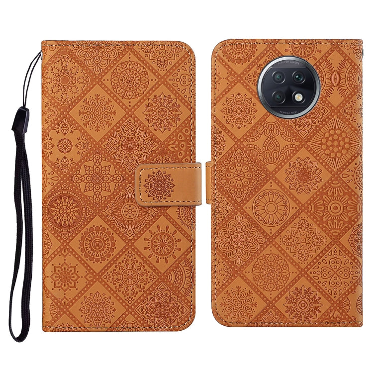 Ethnic Style Embossed Pattern Horizontal Flip Leather Case with Holder & Card Slots & Wallet & Lanyard, For Xiaomi Redmi 9T, For Xiaomi Redmi Note 9T, For vivo Y20
