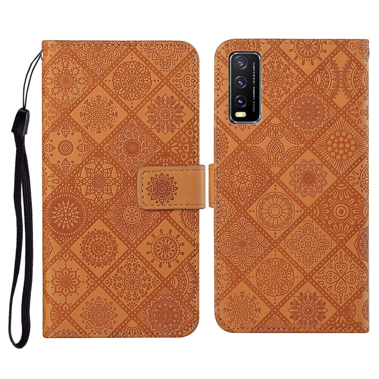 Ethnic Style Embossed Pattern Horizontal Flip Leather Case with Holder & Card Slots & Wallet & Lanyard, For Xiaomi Redmi 9T, For Xiaomi Redmi Note 9T, For vivo Y20