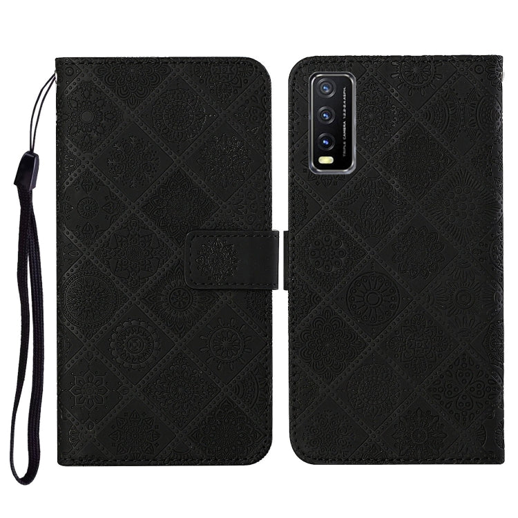 Ethnic Style Embossed Pattern Horizontal Flip Leather Case with Holder & Card Slots & Wallet & Lanyard, For Xiaomi Redmi 9T, For Xiaomi Redmi Note 9T, For vivo Y20