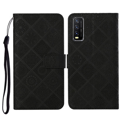 Ethnic Style Embossed Pattern Horizontal Flip Leather Case with Holder & Card Slots & Wallet & Lanyard, For Xiaomi Redmi 9T, For Xiaomi Redmi Note 9T, For vivo Y20