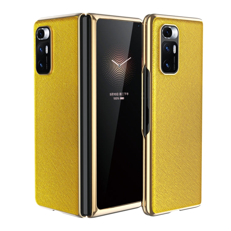Electroplated Leather Texture Protective Case, For Xiaomi Mi Mix Fold
