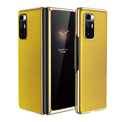 Electroplated Leather Texture Protective Case, For Xiaomi Mi Mix Fold