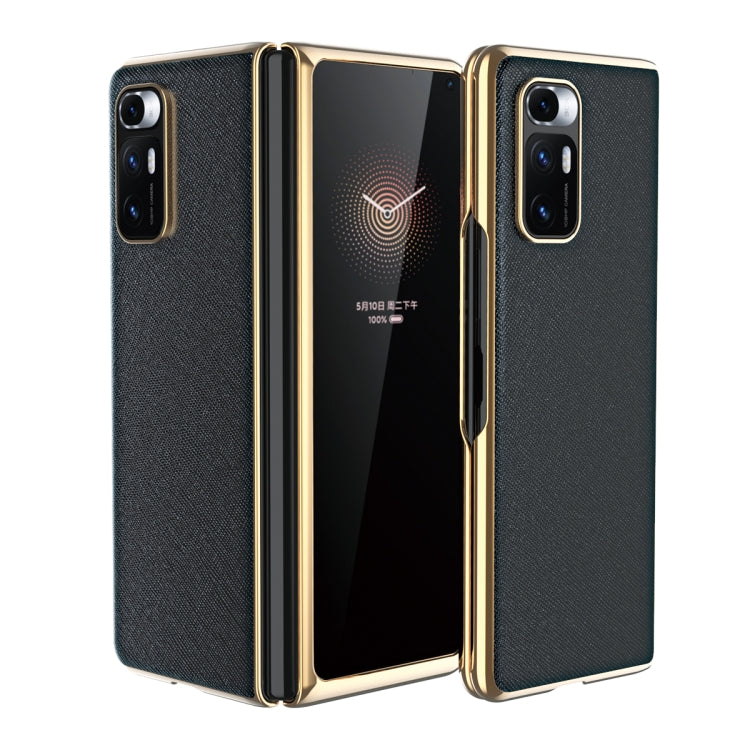 Electroplated Leather Texture Protective Case, For Xiaomi Mi Mix Fold