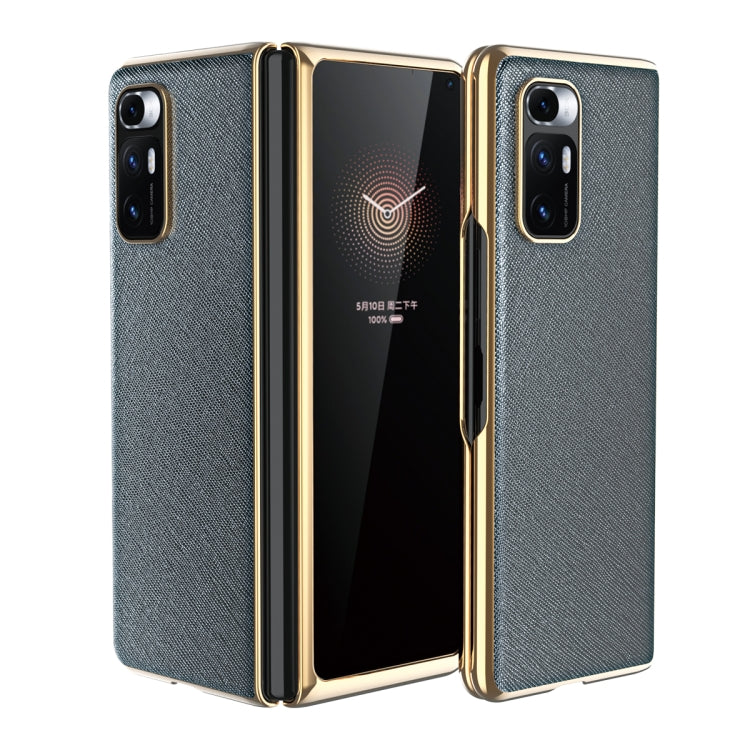 Electroplated Leather Texture Protective Case, For Xiaomi Mi Mix Fold