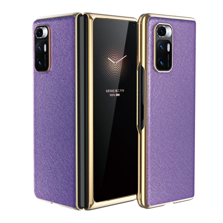 Electroplated Leather Texture Protective Case, For Xiaomi Mi Mix Fold