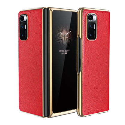 Electroplated Leather Texture Protective Case, For Xiaomi Mi Mix Fold