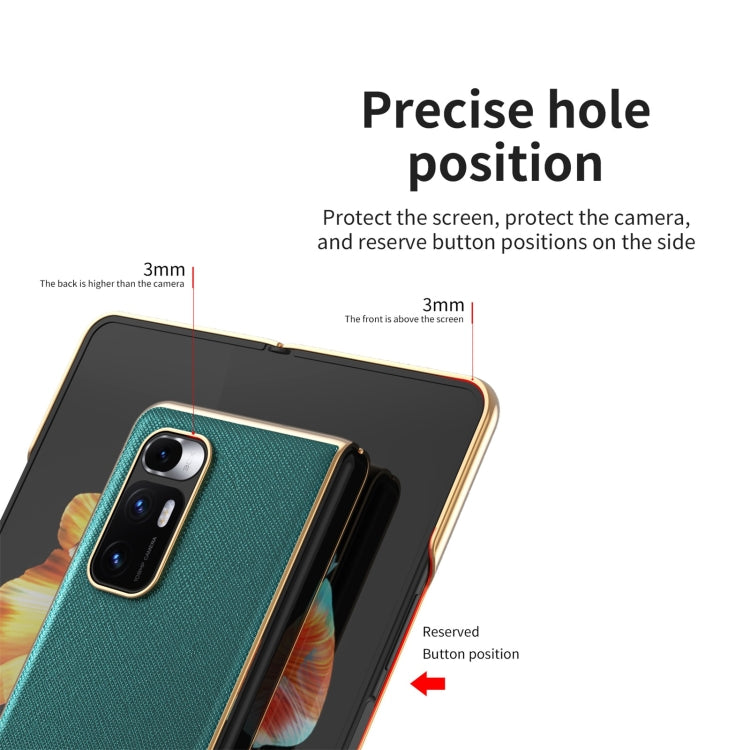 Electroplated Leather Texture Protective Case, For Xiaomi Mi Mix Fold