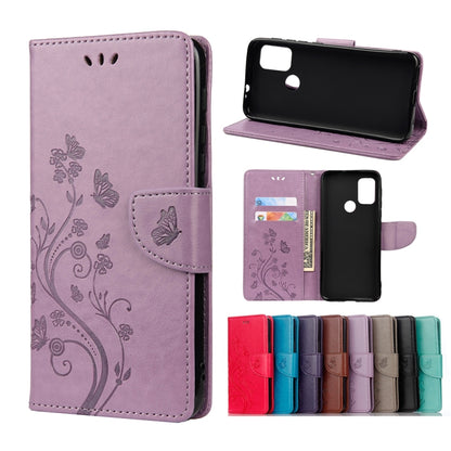 Butterfly Flower Pattern Horizontal Flip Leather Case with Holder & Card Slots & Wallet, For Motorola Moto G30, For Nokia 5.4, For Xiaomi Redmi Note 10 Pro