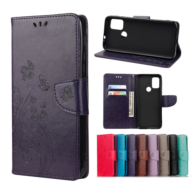 Butterfly Flower Pattern Horizontal Flip Leather Case with Holder & Card Slots & Wallet, For Motorola Moto G30, For Nokia 5.4, For Xiaomi Redmi Note 10 Pro