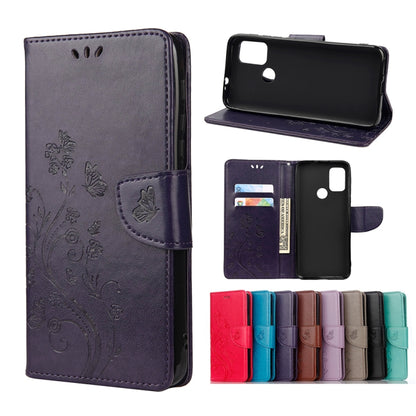 Butterfly Flower Pattern Horizontal Flip Leather Case with Holder & Card Slots & Wallet, For Motorola Moto G30, For Nokia 5.4, For Xiaomi Redmi Note 10 Pro