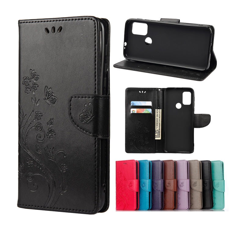 Butterfly Flower Pattern Horizontal Flip Leather Case with Holder & Card Slots & Wallet, For Motorola Moto G30, For Nokia 5.4, For Xiaomi Redmi Note 10 Pro
