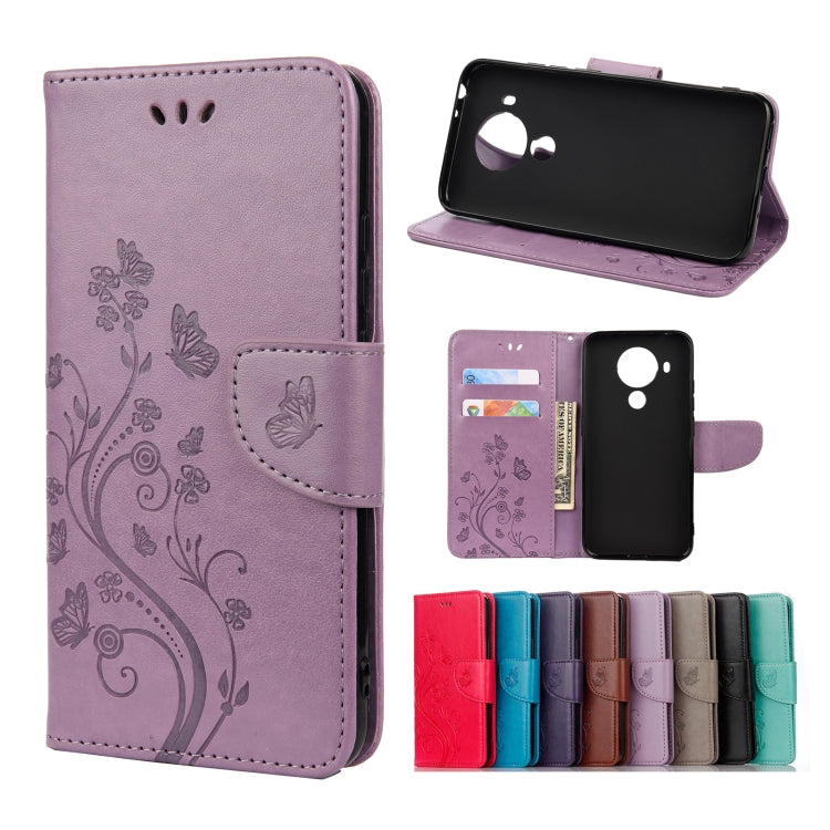 Butterfly Flower Pattern Horizontal Flip Leather Case with Holder & Card Slots & Wallet, For Motorola Moto G30, For Nokia 5.4, For Xiaomi Redmi Note 10 Pro