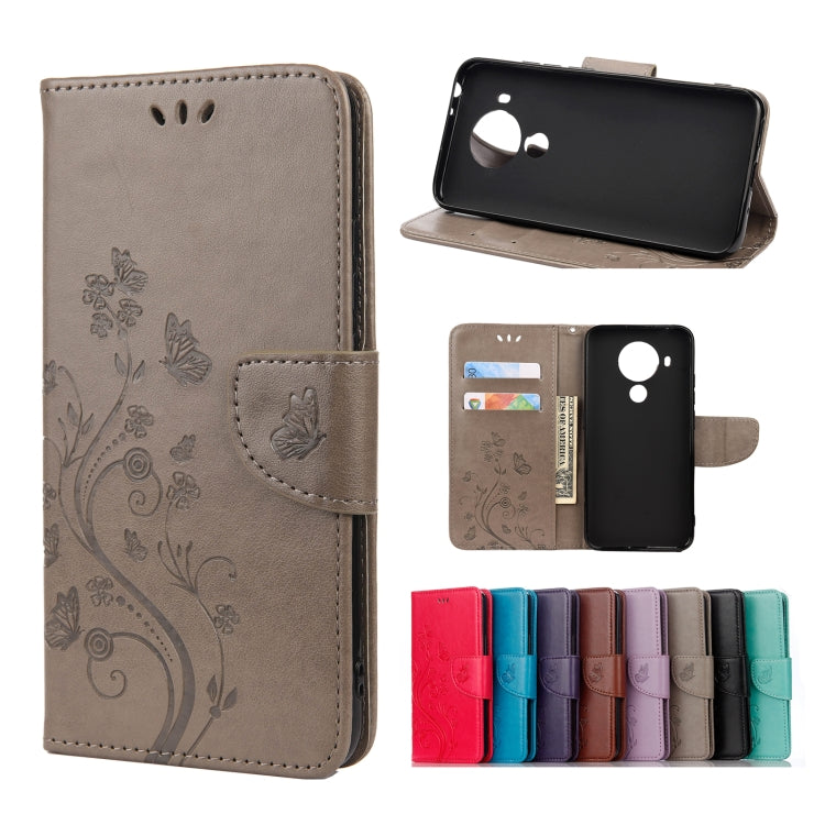 Butterfly Flower Pattern Horizontal Flip Leather Case with Holder & Card Slots & Wallet, For Motorola Moto G30, For Nokia 5.4, For Xiaomi Redmi Note 10 Pro