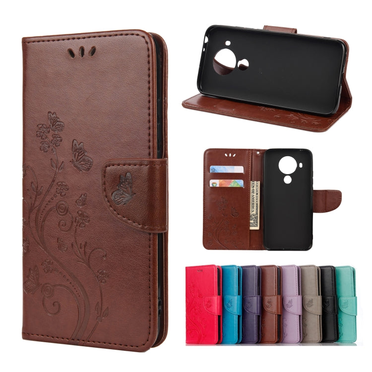 Butterfly Flower Pattern Horizontal Flip Leather Case with Holder & Card Slots & Wallet, For Motorola Moto G30, For Nokia 5.4, For Xiaomi Redmi Note 10 Pro