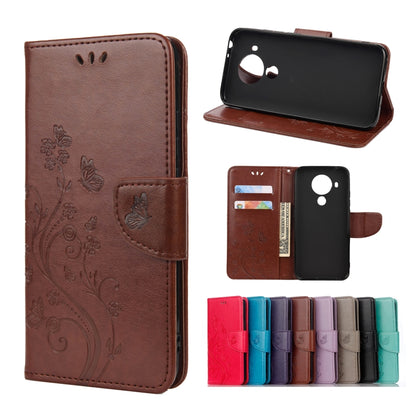 Butterfly Flower Pattern Horizontal Flip Leather Case with Holder & Card Slots & Wallet, For Motorola Moto G30, For Nokia 5.4, For Xiaomi Redmi Note 10 Pro