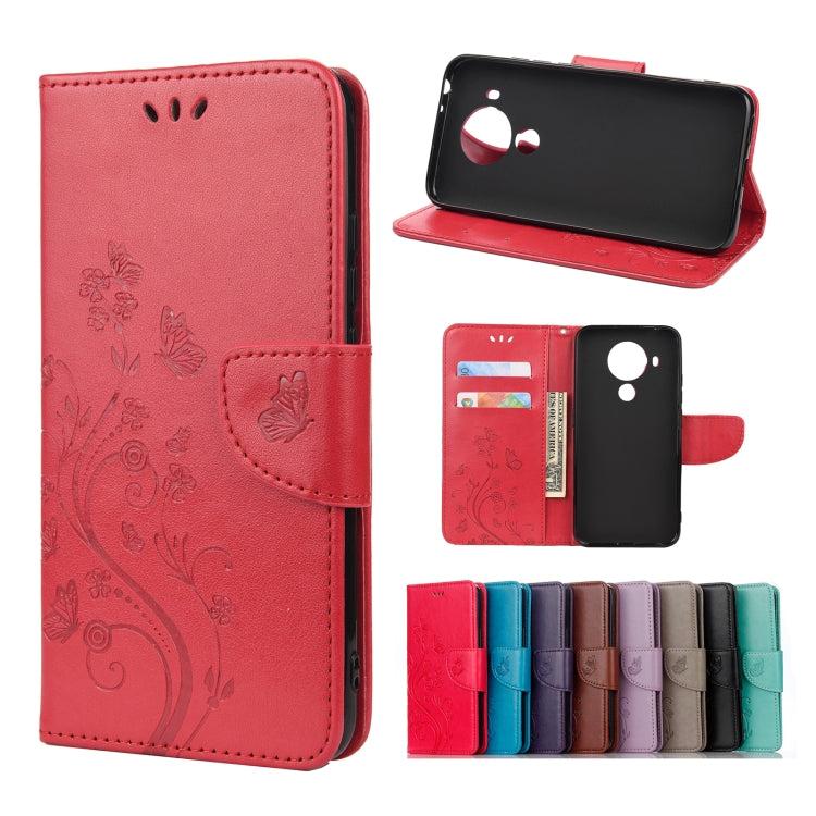 Butterfly Flower Pattern Horizontal Flip Leather Case with Holder & Card Slots & Wallet, For Motorola Moto G30, For Nokia 5.4, For Xiaomi Redmi Note 10 Pro