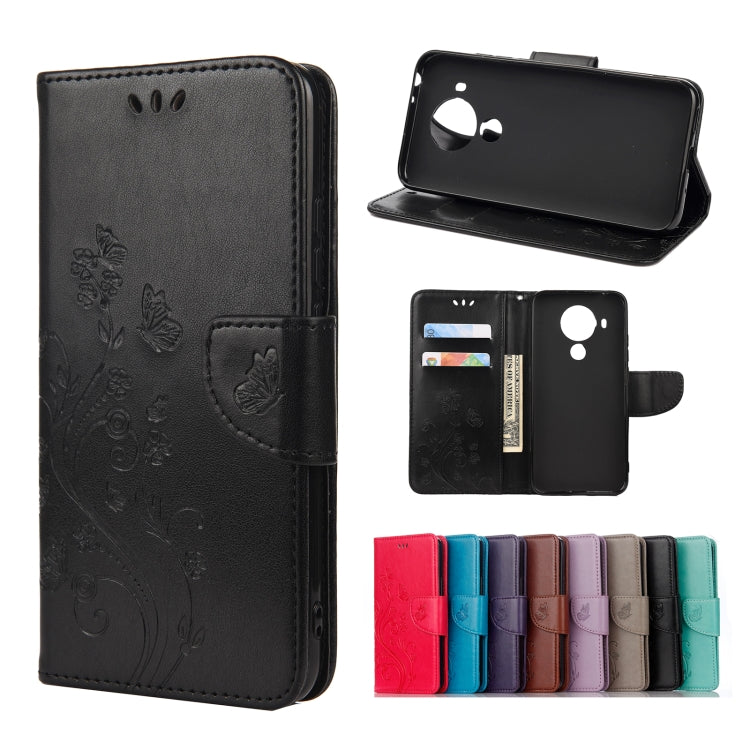 Butterfly Flower Pattern Horizontal Flip Leather Case with Holder & Card Slots & Wallet, For Motorola Moto G30, For Nokia 5.4, For Xiaomi Redmi Note 10 Pro