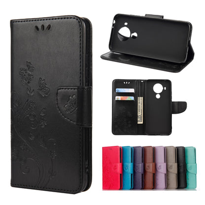 Butterfly Flower Pattern Horizontal Flip Leather Case with Holder & Card Slots & Wallet, For Motorola Moto G30, For Nokia 5.4, For Xiaomi Redmi Note 10 Pro