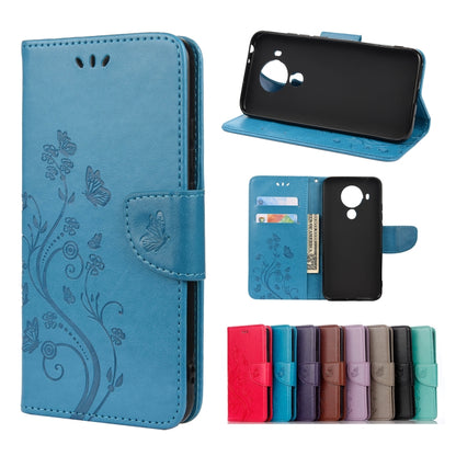 Butterfly Flower Pattern Horizontal Flip Leather Case with Holder & Card Slots & Wallet, For Motorola Moto G30, For Nokia 5.4, For Xiaomi Redmi Note 10 Pro