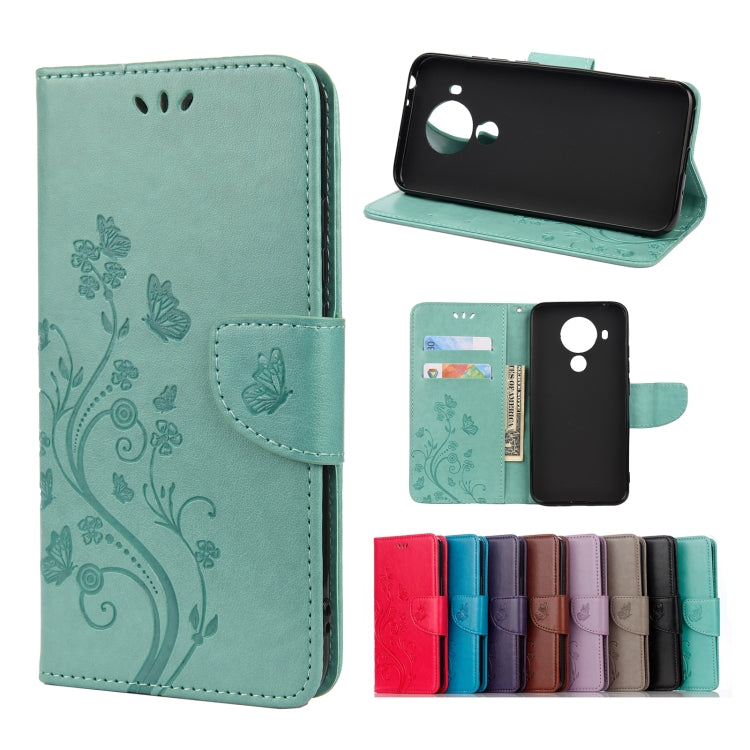 Butterfly Flower Pattern Horizontal Flip Leather Case with Holder & Card Slots & Wallet, For Motorola Moto G30, For Nokia 5.4, For Xiaomi Redmi Note 10 Pro