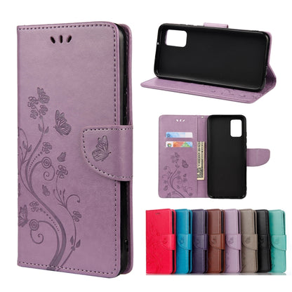 Butterfly Flower Pattern Horizontal Flip Leather Case with Holder & Card Slots & Wallet, For Motorola Moto G30, For Nokia 5.4, For Xiaomi Redmi Note 10 Pro