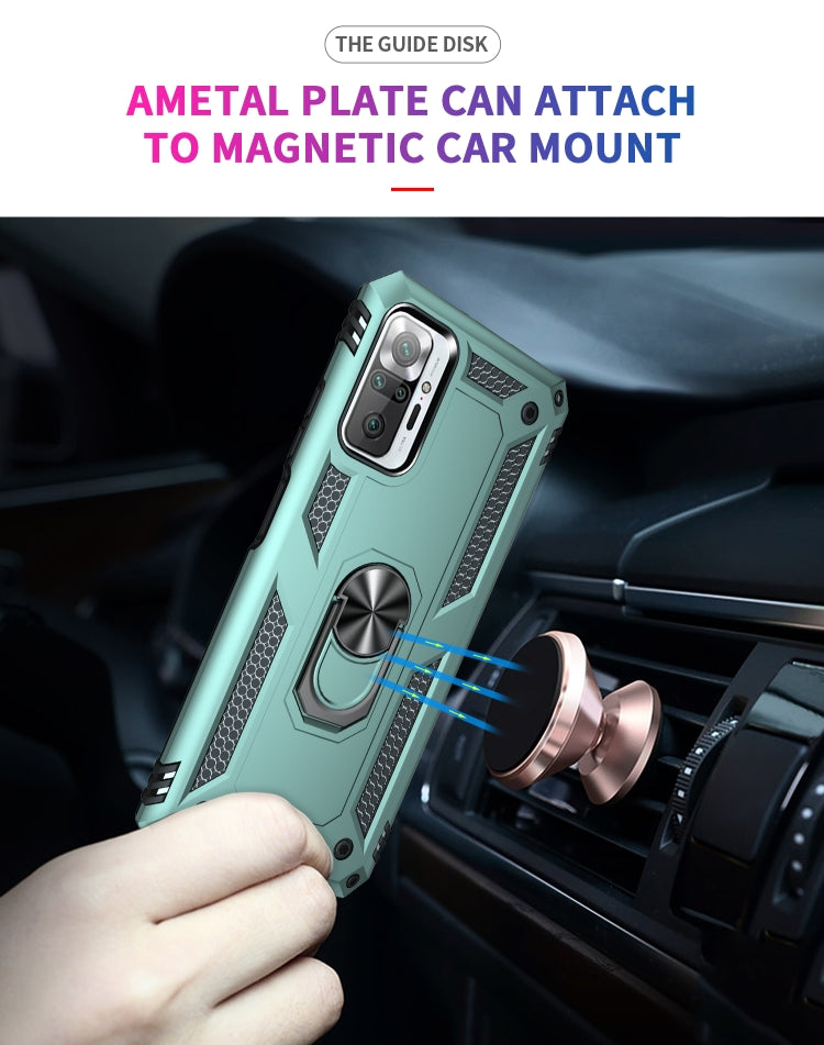 Shockproof TPU + PC Protective Case with 360 Degree Rotating Holder, For Xiaomi Redmi Note 10 Pro Max