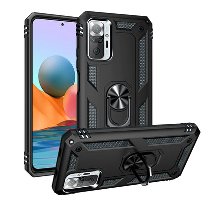 Shockproof TPU + PC Protective Case with 360 Degree Rotating Holder, For Xiaomi Redmi Note 10 Pro Max