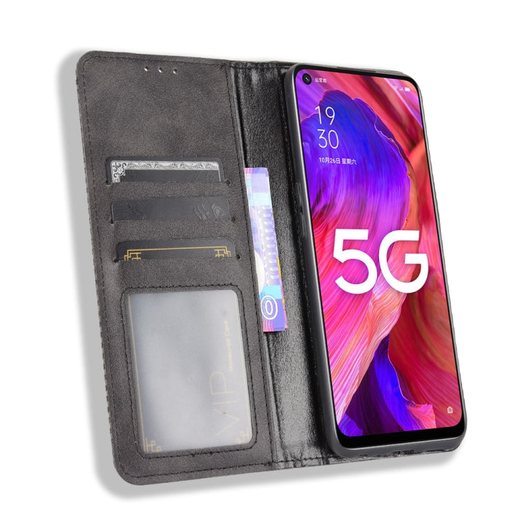 Magnetic Buckle Retro Crazy Horse Texture Horizontal Flip Leather Case with Holder & Card Slots & Photo Frame, For OPPO A54 5G / A74 5G / A93 5G, For OPPO A55 5G / A53s 5G, For OPPO A74 4G / F19 4G, For OPPO A94 5G / Reno5Z 5G / F19 Pro+ 5G            ...