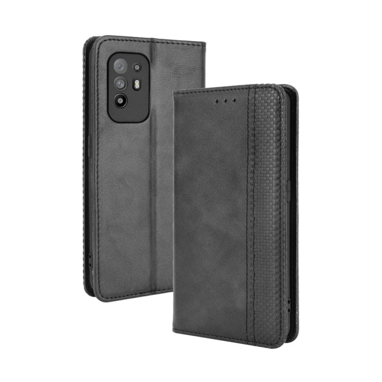 Magnetic Buckle Retro Crazy Horse Texture Horizontal Flip Leather Case with Holder & Card Slots & Photo Frame, For OPPO A54 5G / A74 5G / A93 5G, For OPPO A55 5G / A53s 5G, For OPPO A74 4G / F19 4G, For OPPO A94 5G / Reno5Z 5G / F19 Pro+ 5G            ...