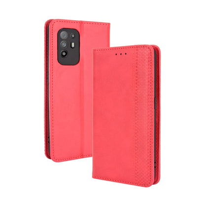 Magnetic Buckle Retro Crazy Horse Texture Horizontal Flip Leather Case with Holder & Card Slots & Photo Frame, For OPPO A54 5G / A74 5G / A93 5G, For OPPO A55 5G / A53s 5G, For OPPO A74 4G / F19 4G, For OPPO A94 5G / Reno5Z 5G / F19 Pro+ 5G            ...