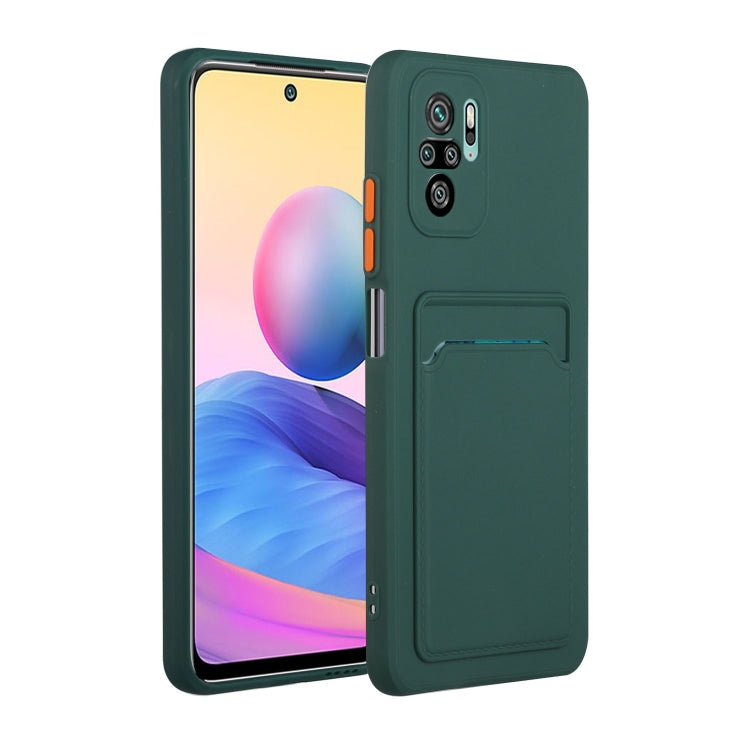 Card Slot Design Shockproof TPU Protective Case, For Xiaomi Redmi Note 10, For Xiaomi Redmi Note 10 5G