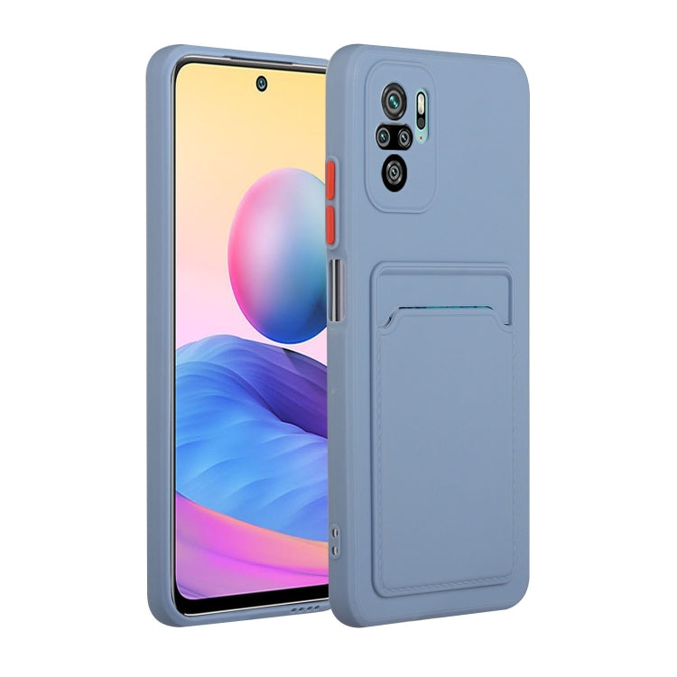 Card Slot Design Shockproof TPU Protective Case, For Xiaomi Redmi Note 10, For Xiaomi Redmi Note 10 5G