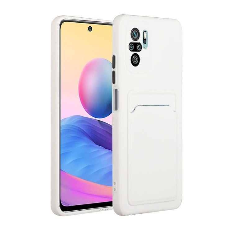 Card Slot Design Shockproof TPU Protective Case, For Xiaomi Redmi Note 10, For Xiaomi Redmi Note 10 5G