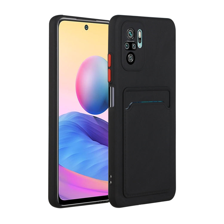 Card Slot Design Shockproof TPU Protective Case, For Xiaomi Redmi Note 10, For Xiaomi Redmi Note 10 5G
