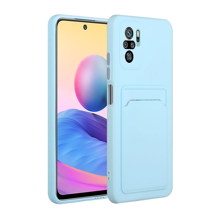 Card Slot Design Shockproof TPU Protective Case, For Xiaomi Redmi Note 10, For Xiaomi Redmi Note 10 5G