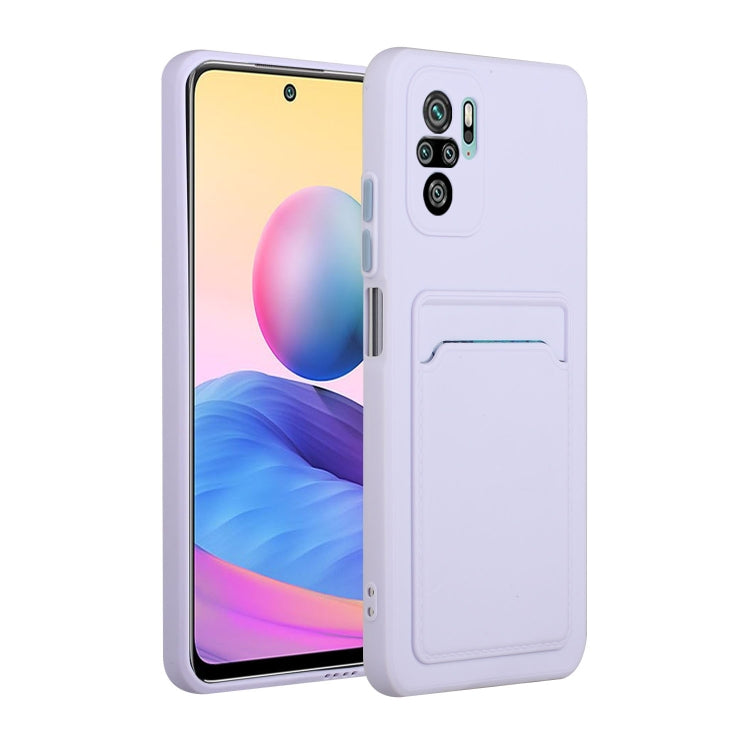 Card Slot Design Shockproof TPU Protective Case, For Xiaomi Redmi Note 10, For Xiaomi Redmi Note 10 5G