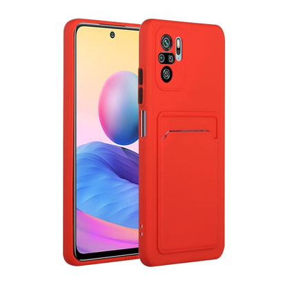 Card Slot Design Shockproof TPU Protective Case, For Xiaomi Redmi Note 10 Pro
