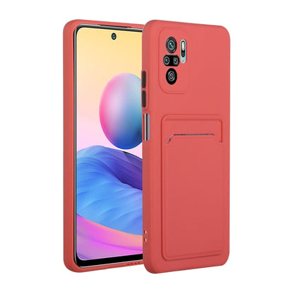 Card Slot Design Shockproof TPU Protective Case, For Xiaomi Redmi Note 10 Pro