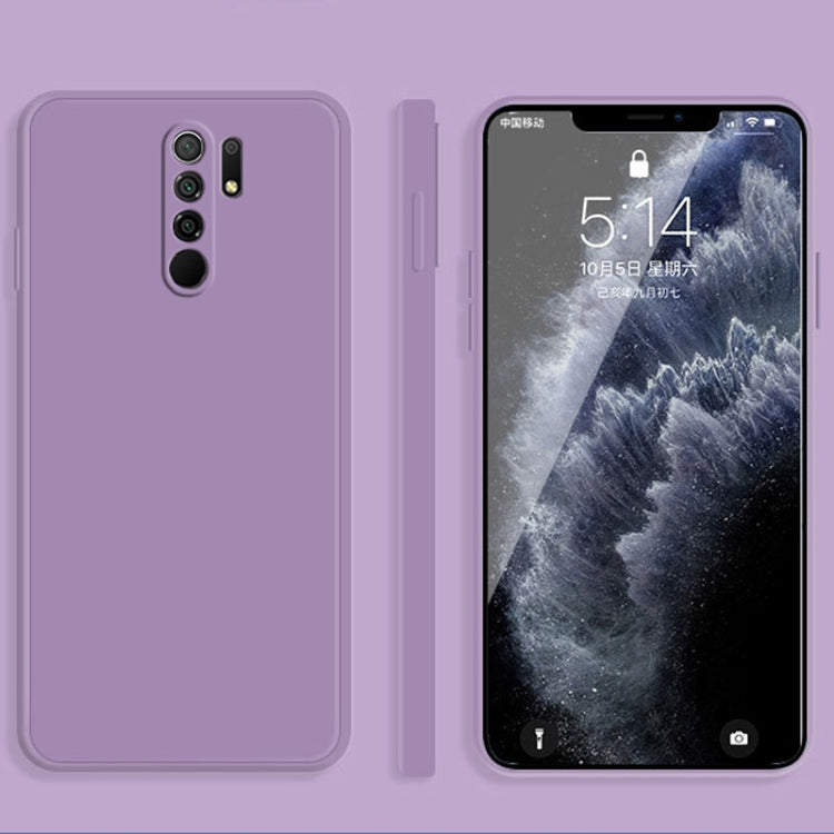 Solid Color Imitation Liquid Silicone Straight Edge Dropproof Full Coverage Protective Case, For Xiaomi Redmi 9, For Xiaomi Redmi 9A