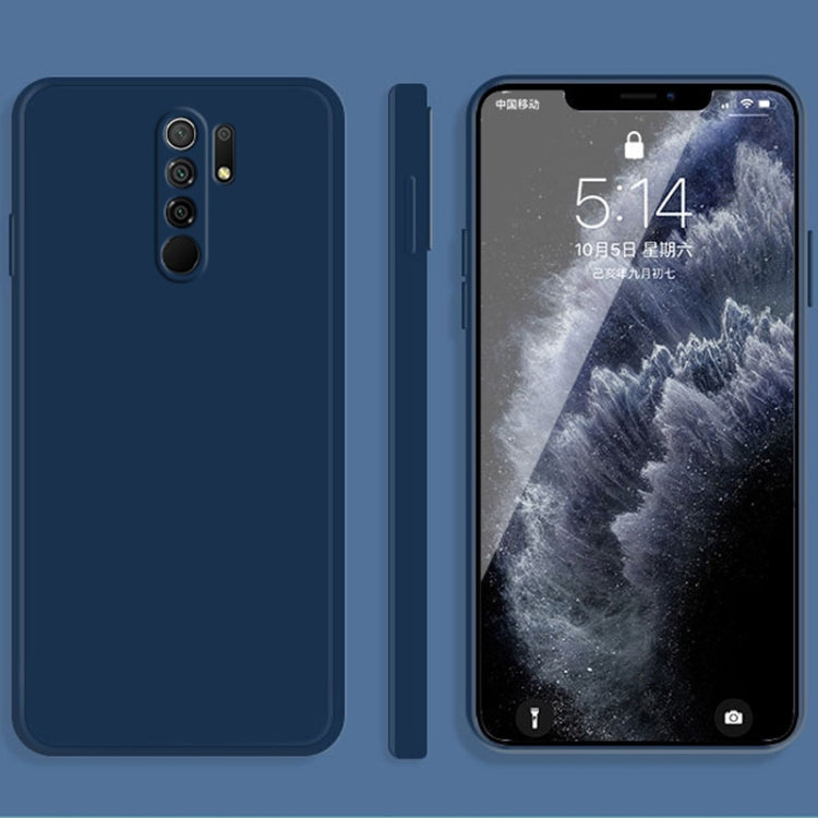Solid Color Imitation Liquid Silicone Straight Edge Dropproof Full Coverage Protective Case, For Xiaomi Redmi 9, For Xiaomi Redmi 9A
