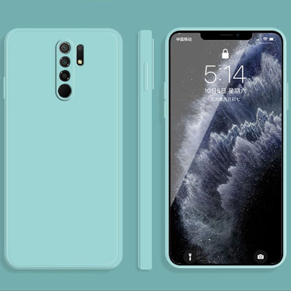 Solid Color Imitation Liquid Silicone Straight Edge Dropproof Full Coverage Protective Case, For Xiaomi Redmi 9, For Xiaomi Redmi 9A