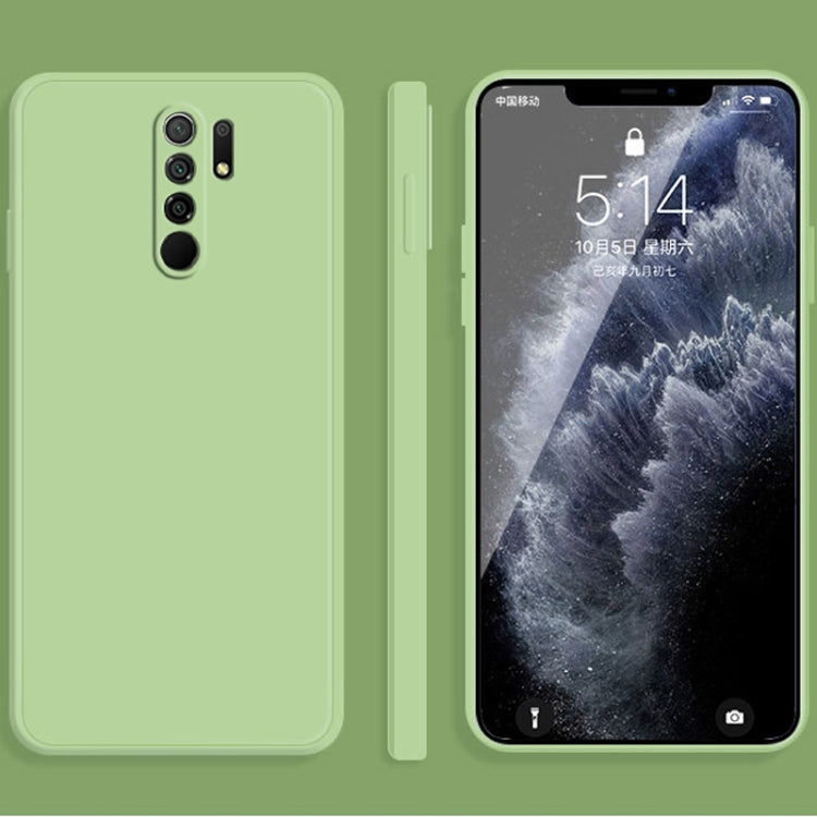 Solid Color Imitation Liquid Silicone Straight Edge Dropproof Full Coverage Protective Case, For Xiaomi Redmi 9, For Xiaomi Redmi 9A
