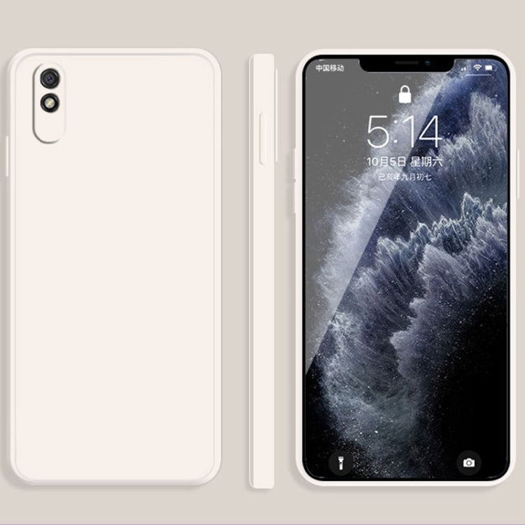 Solid Color Imitation Liquid Silicone Straight Edge Dropproof Full Coverage Protective Case, For Xiaomi Redmi 9, For Xiaomi Redmi 9A