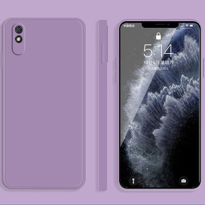 Solid Color Imitation Liquid Silicone Straight Edge Dropproof Full Coverage Protective Case, For Xiaomi Redmi 9, For Xiaomi Redmi 9A
