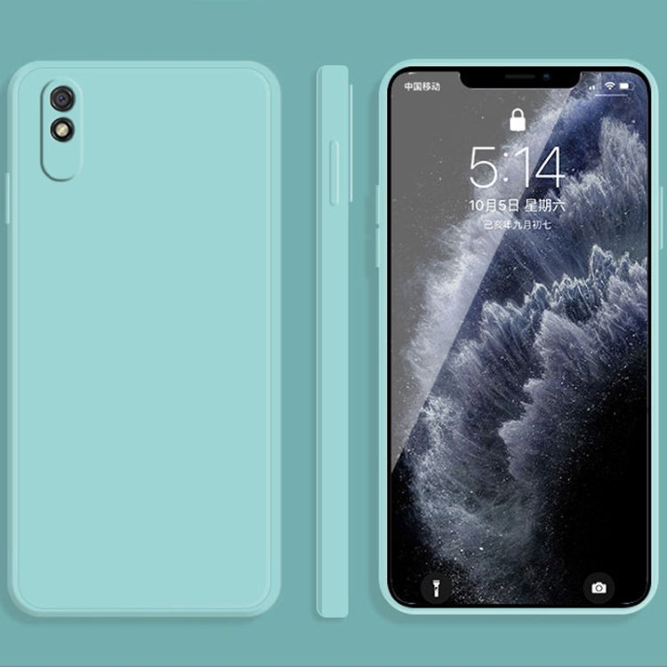 Solid Color Imitation Liquid Silicone Straight Edge Dropproof Full Coverage Protective Case, For Xiaomi Redmi 9, For Xiaomi Redmi 9A
