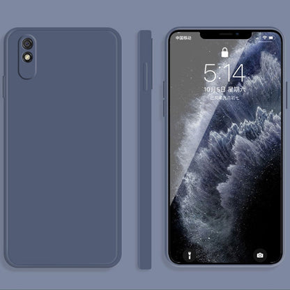 Solid Color Imitation Liquid Silicone Straight Edge Dropproof Full Coverage Protective Case, For Xiaomi Redmi 9, For Xiaomi Redmi 9A