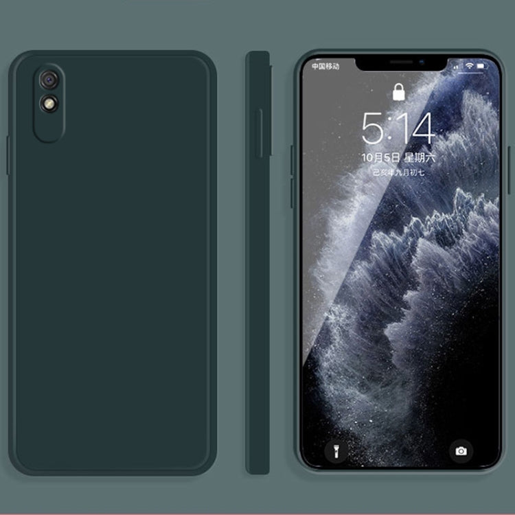Solid Color Imitation Liquid Silicone Straight Edge Dropproof Full Coverage Protective Case, For Xiaomi Redmi 9, For Xiaomi Redmi 9A
